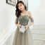Elegant Army Green Evening Dresses  2020 A-Line / Princess Spaghetti Straps Beading Sequins Short Sleeve Backless Floor-Length / Long Formal Dresses