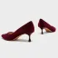 Modest / Simple Burgundy Casual Suede Pumps 2020 5 cm Stiletto Heels Pointed Toe Pumps