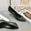 Schöne Dunkelgrün Strassenmode Leder Pumps 2020 Spitzschuh 7 cm Stilettos Pumps