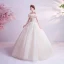 Charmant Ivoire Robe De Mariée 2020 Robe Boule De l'épaule Glitter Perlage Paillettes En Dentelle Fleur Appliques Manches Courtes Dos Nu Longue