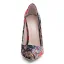 Chinese style Multi-Colors Prom Pumps 2020 Embroidered Flower 12 cm Stiletto Heels Pointed Toe Pumps