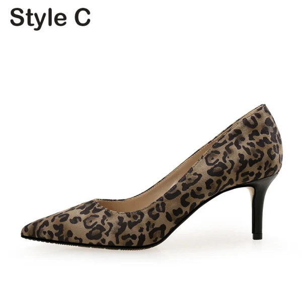 Chic / Beautiful Brown Street Wear Leopard Print Pumps 2020 Suede 10 cm Stiletto Heels Pointed Toe Pumps