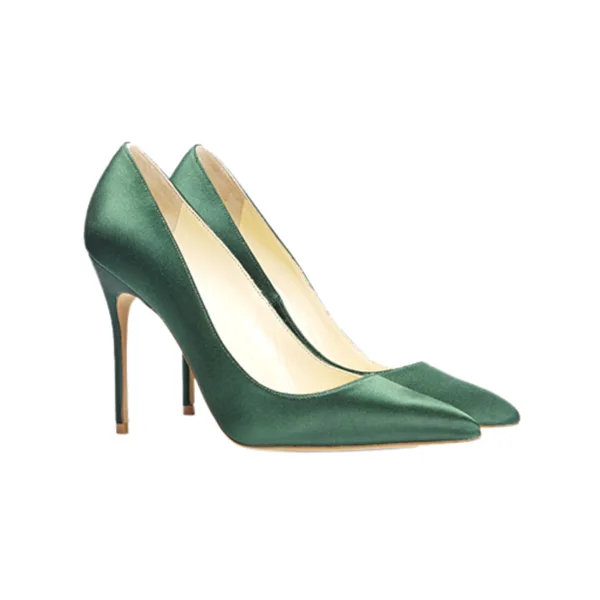 Enkla Gul Casual Pumps 2020 10 cm Stilettklackar Spetsiga Pumps