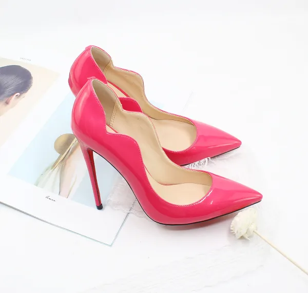 Schlicht Erschwinglich Schwarz Strassenmode Pumps 2020 12 cm Stilettos Spitzschuh Pumps