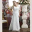 Chic / Beautiful Ivory Lace Flower Plus Size Wedding Dresses 2021 Trumpet / Mermaid V-Neck Short Sleeve Floor-Length / Long Wedding