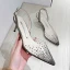 Schöne Grau Freizeit Damenschuhe 2020 Strass 6 cm Stilettos Spitzschuh High Heels