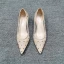 Chic / Beautiful Beige Casual Tulle Pumps 2020 Rivet 4 cm Stiletto Heels Low Heel Pointed Toe Pumps