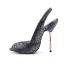 Chic / Beautiful White Street Wear Slingbacks Snakeskin Print Womens Sandals 2020 11 cm Stiletto Heels Open / Peep Toe Sandals