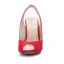 Schlicht Burgunderrot Familienfeier Slingpumps Sandalen Damen 2020 11 cm Stilettos Peeptoes Sandaletten