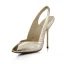 Chic / Beautiful Black Street Wear Slingbacks Womens Sandals 2020 Snakeskin Print 11 cm Stiletto Heels Open / Peep Toe Sandals