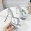 Sexy Black Rave Club Womens Sandals 2020 Patent Leather 15 cm Stiletto Heels Open / Peep Toe Sandals