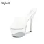 Transparent Blanche Club de carnaval Sandales Femme 2020 17 cm Talons Aiguilles Peep Toes / Bout Ouvert Sandales