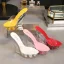 Transparent Yellow Rave Club Womens Sandals 2020 15 cm Wedges Open / Peep Toe Sandals