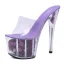 Charmant Bleu Jardin / Extérieur Sandales Femme 2020 17 cm Talons Aiguilles Peep Toes / Bout Ouvert Sandales