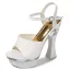 Chic / Belle Noire Club de carnaval Sandales Femme 2020 Cuir Verni Bride Cheville 14 cm Talons Épais Peep Toes / Bout Ouvert Sandales