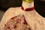 Bling Bling Burgundy Beading Pearl Sequins Flower Prom Dresses 2025 Ball Gown High Neck Short Sleeve Backless Floor-Length / Long Formal Dresses