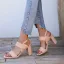 Modest / Simple Ivory Street Wear Womens Sandals 2020 8 cm Thick Heels Open / Peep Toe Sandals