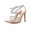 Sexy Beige Evening Party Womens Sandals 2020 Rhinestone X-Strap 12 cm Stiletto Heels Open / Peep Toe Sandals