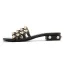 Mooie / Prachtige Zwarte Toevallig Platte Pantoffel & Slippers 2020 Parel Peep Toe Damesschoenen