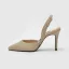 Simple Bureau OL Noire Slingbacks Sandales Femme 2020 10 cm Talons Aiguilles À Bout Pointu Sandales