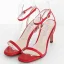 Sexy Silver Street Wear Womens Sandals 2020 Ankle Strap 10 cm Stiletto Heels Open / Peep Toe Sandals
