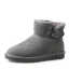 Mote Damesko 2017 Svart Lær Ankel Suede Spenne Casual Vinter Flate Snow Boots