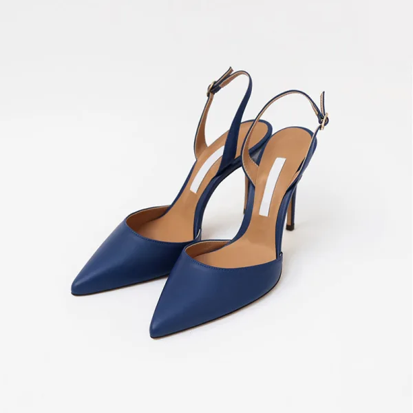 Fashion White Office OL Slingbacks Womens Sandals 2020 10 cm Stiletto Heels Pointed Toe Sandals