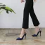 Schlicht Beige Büro OL Slingpumps Sandalen Damen 2020 Wildleder 10 cm Stilettos Spitzschuh Sandaletten