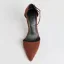 Mode Bruin Kantoor OL Zomer Suede Sandalen Dames 2020 10 cm Naaldhakken / Stiletto Spitse Neus Sandalen