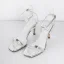 Sexy Weiß Freizeit Sandalen Damen 2020 Knöchelriemen 10 cm Stilettos Peeptoes Sandaletten