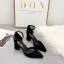 Sexy Brown Summer Street Wear Womens Sandals 2020 Suede Ankle Strap 8 cm Thick Heels Pointed Toe Sandals