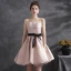 Fashion Blushing Pink Cocktail Dresses Party Dresses 2021 A-Line / Princess Strapless Bow Sleeveless Backless Short Cocktail Party Formal Dresses