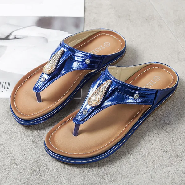 Moda Lato Czarne Zużycie ulicy Pantofle & Klapki 2020 Perła Rhinestone Płaskie Peep Toe Buty Damskie