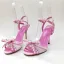 Charming Summer Black Street Wear Leather Womens Sandals 2020 Pearl Bow 10 cm Stiletto Heels Open / Peep Toe Sandals