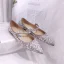 Uroczy Szampan Srebrny Płaskie Perła Buty Ślubne 2020 Rhinestone Szpiczaste Ślub