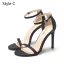 Sexy Street Wear Gold Glitter Womens Sandals 2020 Ankle Strap 10 cm Stiletto Heels Open / Peep Toe Sandals