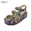 Bohemia Multi-Colors Street Wear Summer Womens Sandals 2020 5 cm Platform Open / Peep Toe Sandals
