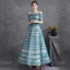 Chic / Beautiful Jade Green Glitter Ruffle Prom Dresses 2021 A-Line / Princess Off-The-Shoulder Short Sleeve Backless Floor-Length / Long Formal Dresses