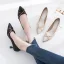 Enkel Svart Kontor OL Pumps 2020 Lær Klinke Stiletthæler 6 cm Spisse Pumps