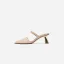 Schlicht Sommer Braun Freizeit Sandalen Damen Leder 2020 5 cm Stilettos Spitzschuh Sandaletten
