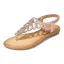 Bohême Charmant Été Plage Argenté Sandales Femme 2020 Faux Diamant Peep Toes / Bout Ouvert Sandales