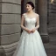 Chic / Belle Ivoire Robe De Mariée 2018 Princesse Appliques Encolure Dégagée Dos Nu Manches Longues Longue Mariage