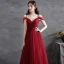 Chic / Beautiful Burgundy Puffy Prom Dresses 2021 A-Line / Princess Spaghetti Straps Short Sleeve Backless Sash Floor-Length / Long Formal Dresses