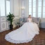 Elegant Ivory Wedding Dresses 2018 Ball Gown Appliques Lace Crystal Off-The-Shoulder Backless Sleeveless Cathedral Train Wedding