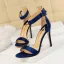 Sexy Argenté Cocktail Sandales Femme 2020 Satin Faux Diamant Bride Cheville 9 cm Talons Aiguilles Peep Toes / Bout Ouvert Sandales
