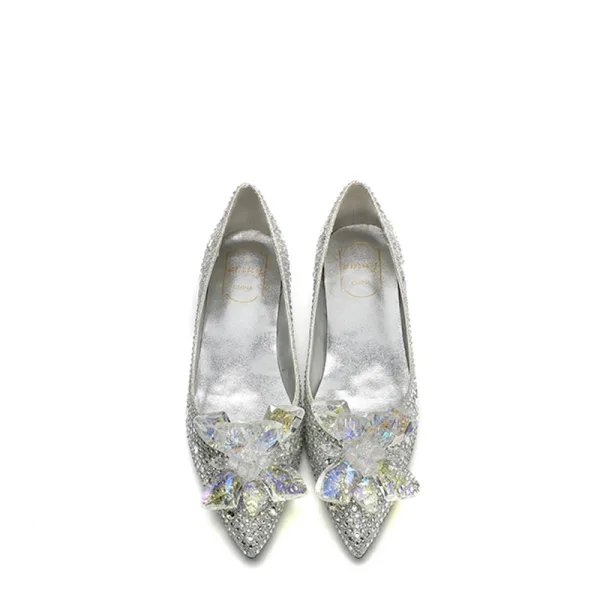 Charmant Noire Cristal Chaussure De Mariée 2020 Cuir Faux Diamant 10 cm Talons Aiguilles À Bout Pointu Mariage Escarpins