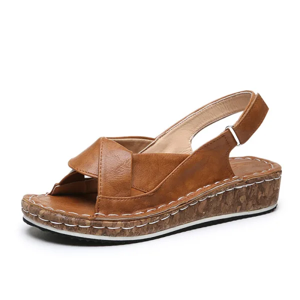 Modest / Simple Summer Red Casual Womens Sandals 2020 Platform Open / Peep Toe Sandals