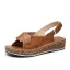 Modest / Simple Summer Red Casual Womens Sandals 2020 Platform Open / Peep Toe Sandals