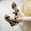Fashion Summer Red Beach Womens Sandals 2020 Floral Bow 7 cm Wedges Platform Open / Peep Toe Sandals