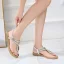 Fine Sølv Strand Flate Sandaler Dame 2020 Rhinestone Peep Toe Sandaler